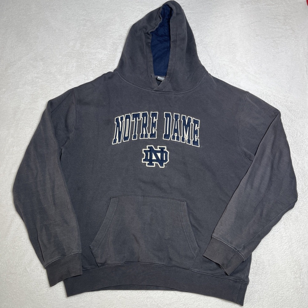Notre Dame Fighting Irish Hoodie Mens XL NCAA Football College Y2K Embroidered